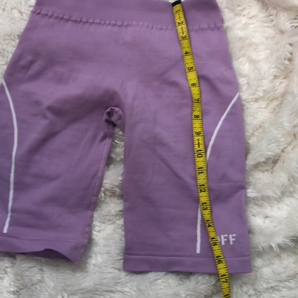 NWT 180.00 OFF WHITE Brand Full Compression Shorts Size Small Medium Lavender - Picture 11 of 11